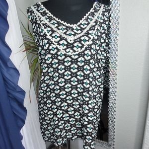 Moon & Sky Graphic  tunic tank top